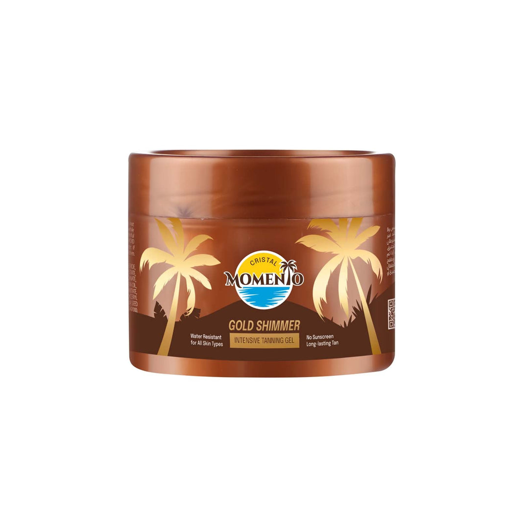Momento Gold shimmer Intensive Tanning Gel with Coconut oil 150ML