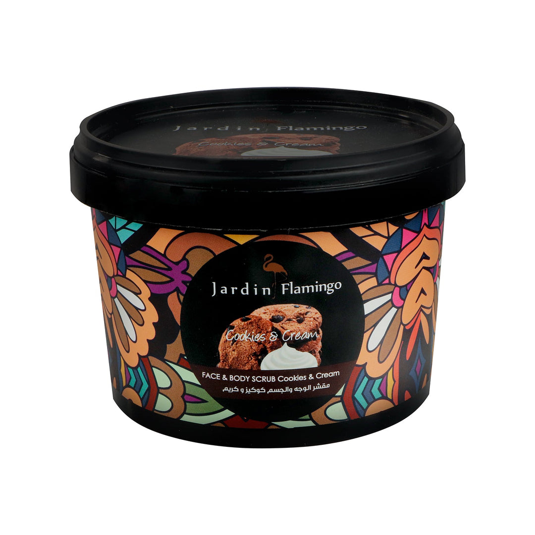 Jardin Flamingo face and body scrub with cookies and cream