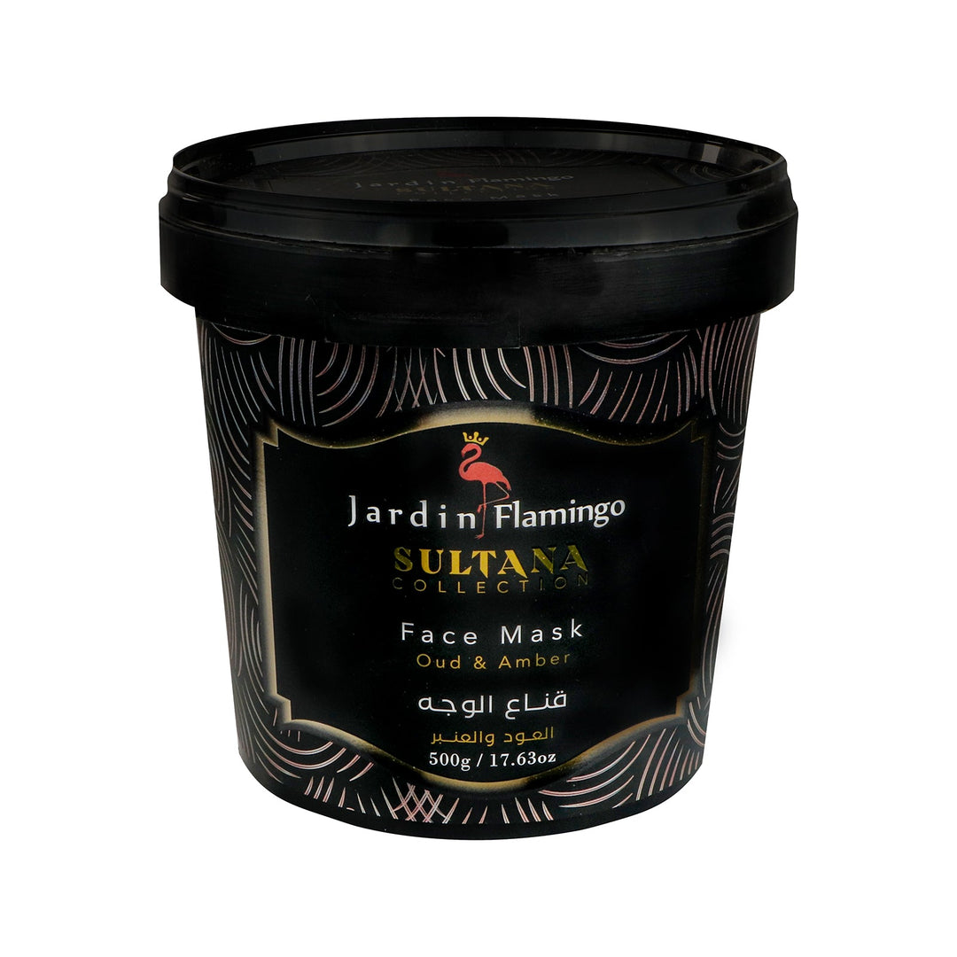 Jardin Flamingo sultana face mask with oud and amber