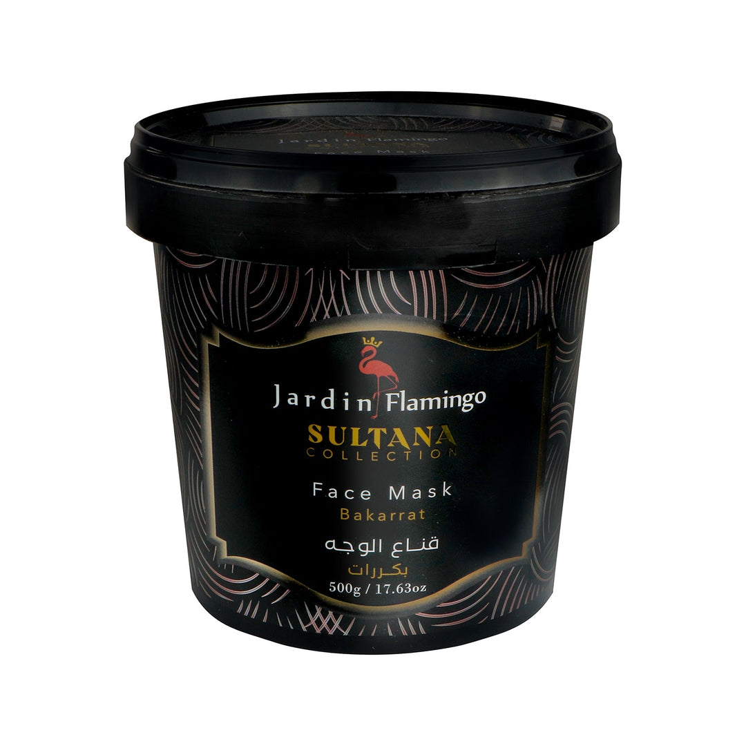 Jardin Flamingo sultana face mask with bakarrat