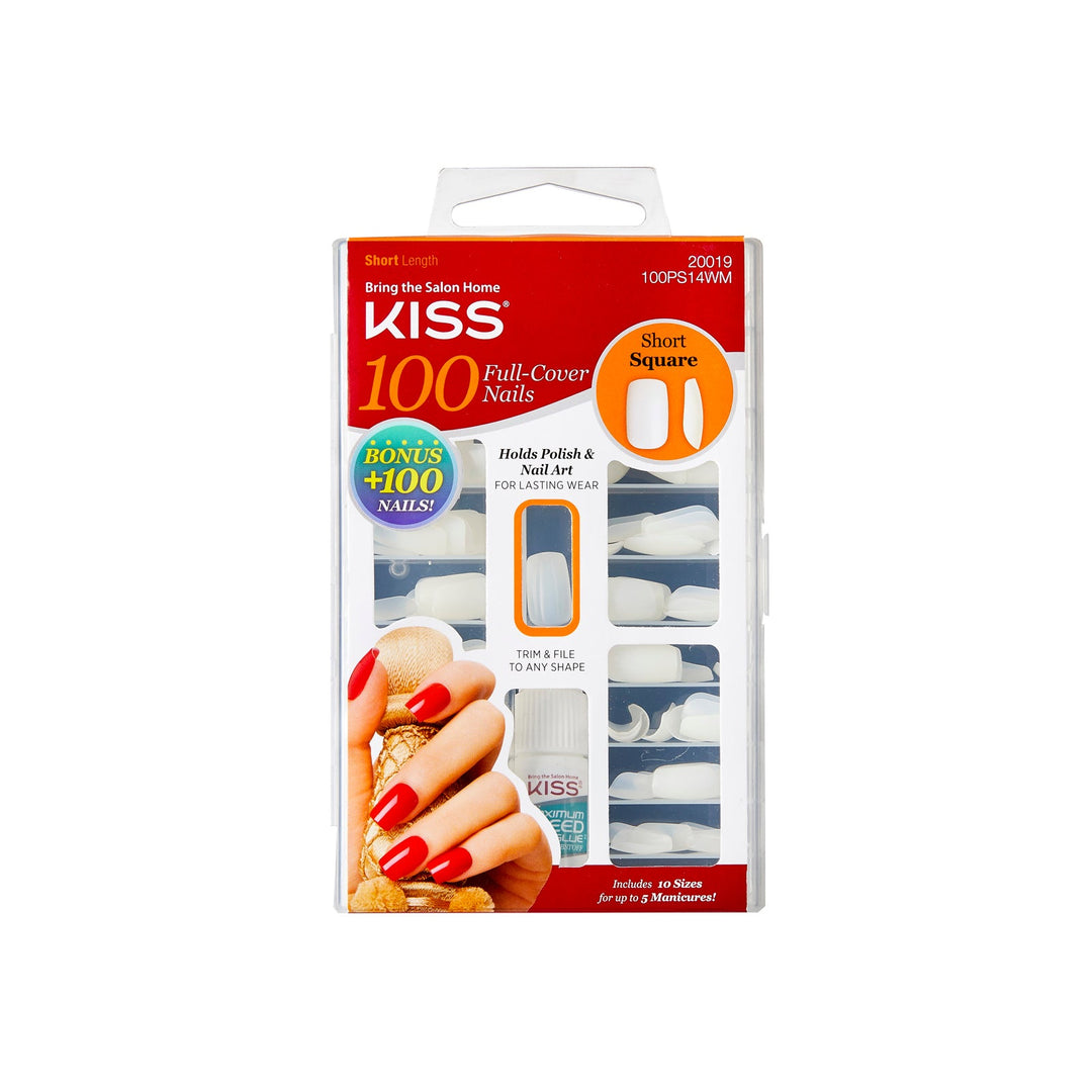 Kiss full-cover short, 100 nails, 100PS14C
