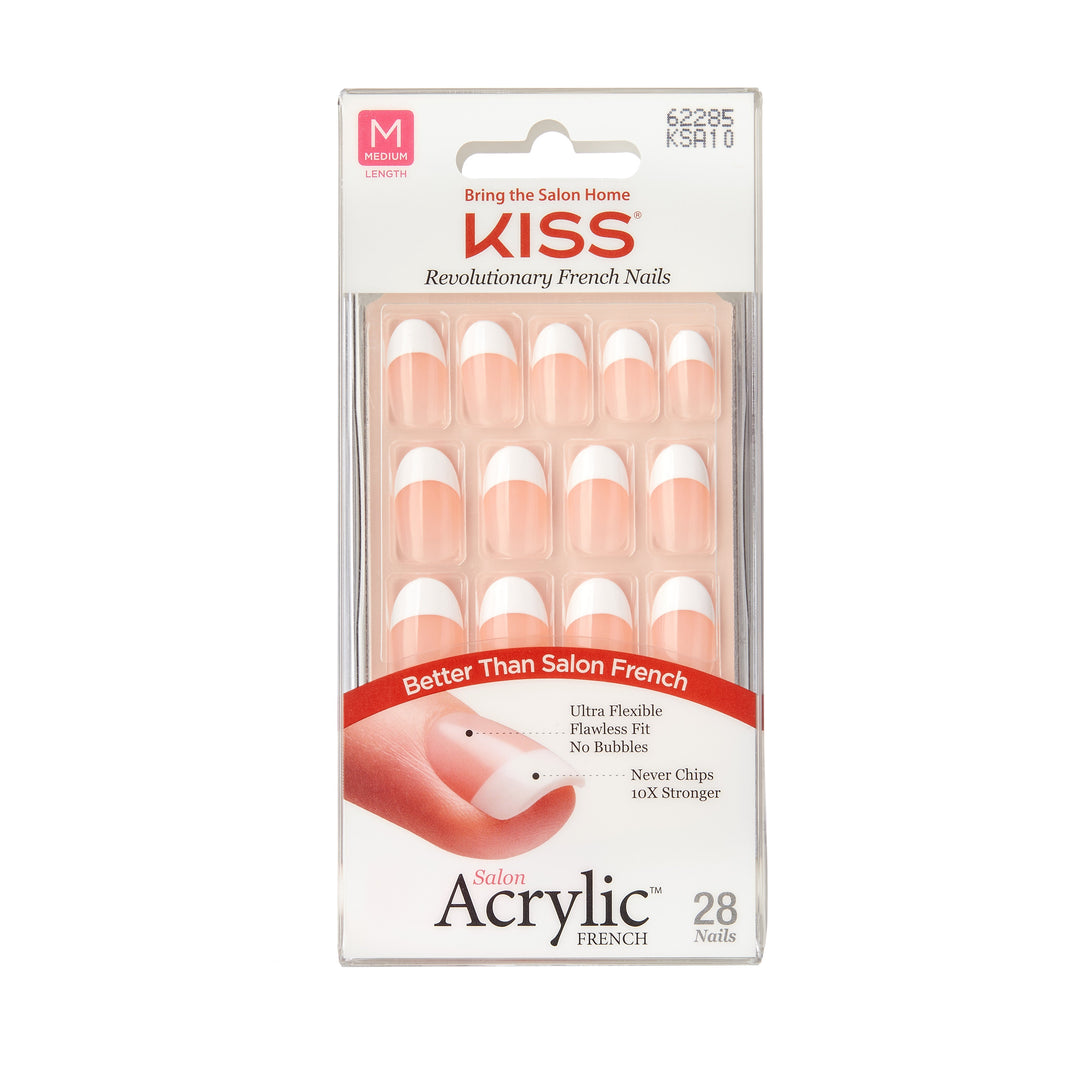 KISS acrylic french medium, 28 nails, KSA10
