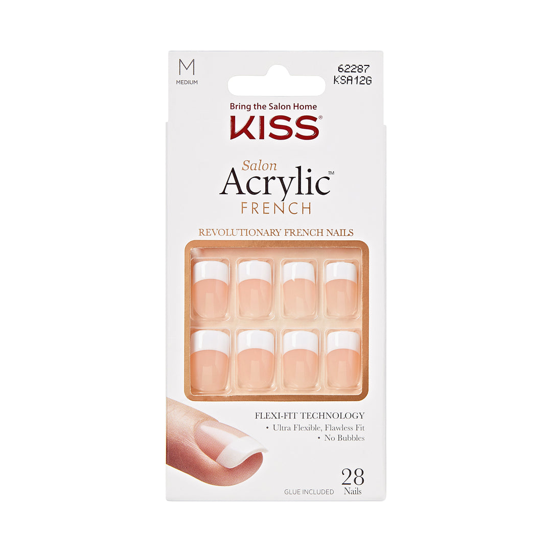 KISS acrylic french medium, 28 nails, KSA12