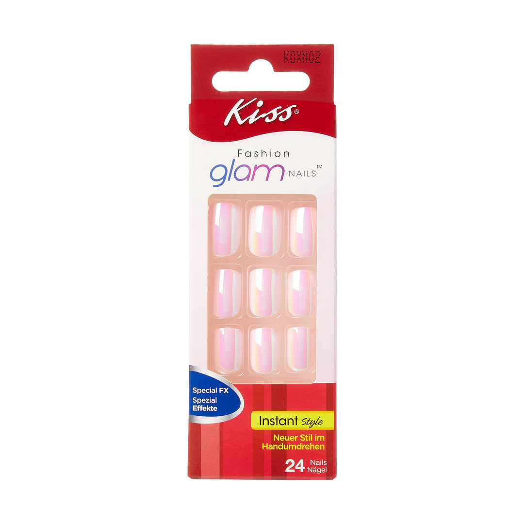Kiss glam fashion Special Effec Bubble Tea medium, 24 nails, KOXN02