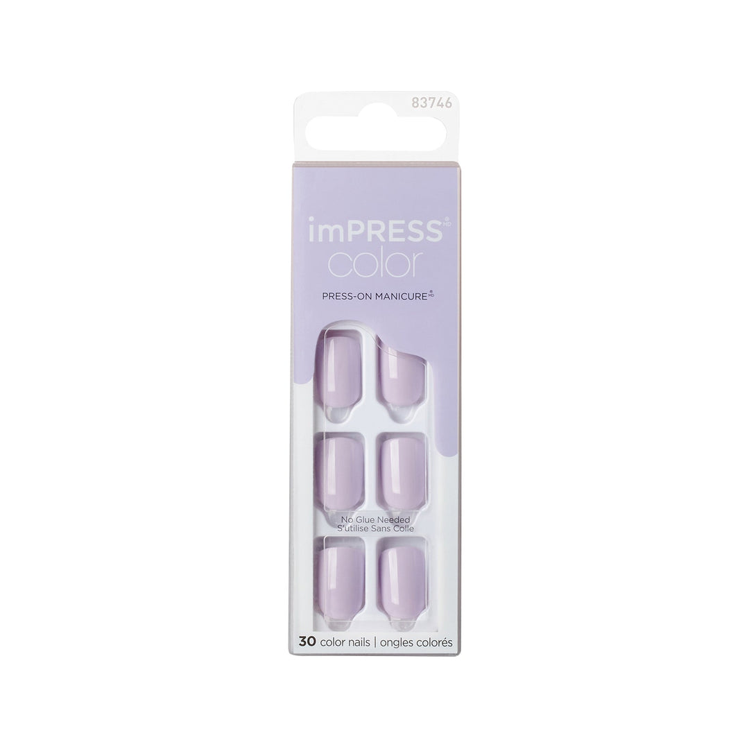 Kiss impress color Picture Purplect short, 30 nails, KIMC007