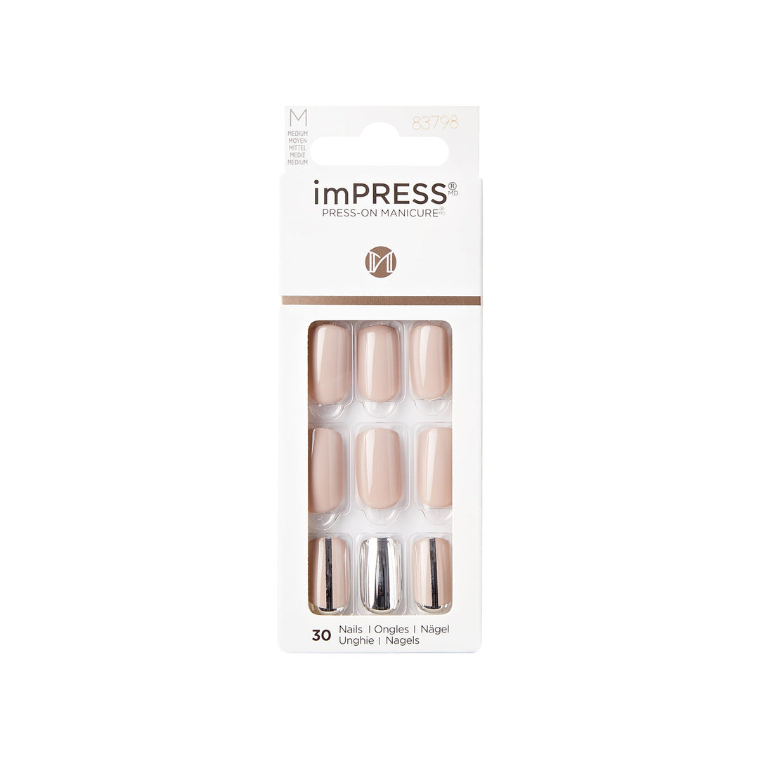 Kiss impress Cloudy medium, 30 nails, KIMM12