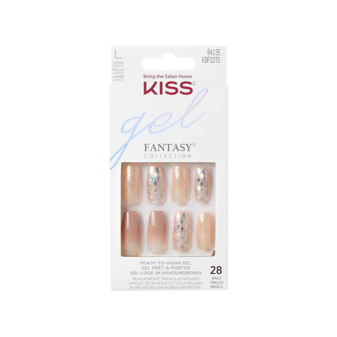 Kiss gel fantasy Long, 28 nails, KGF107S