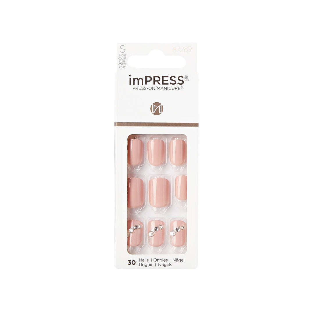 Kiss impress Crystal Blossom short, 30 nails, IM029C