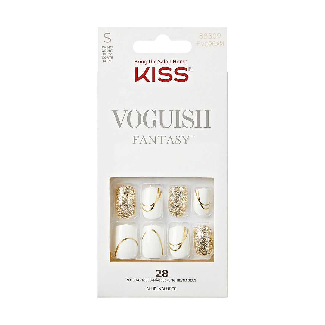 Kiss voguish Glam and Glow short, 28 nails, FV09C