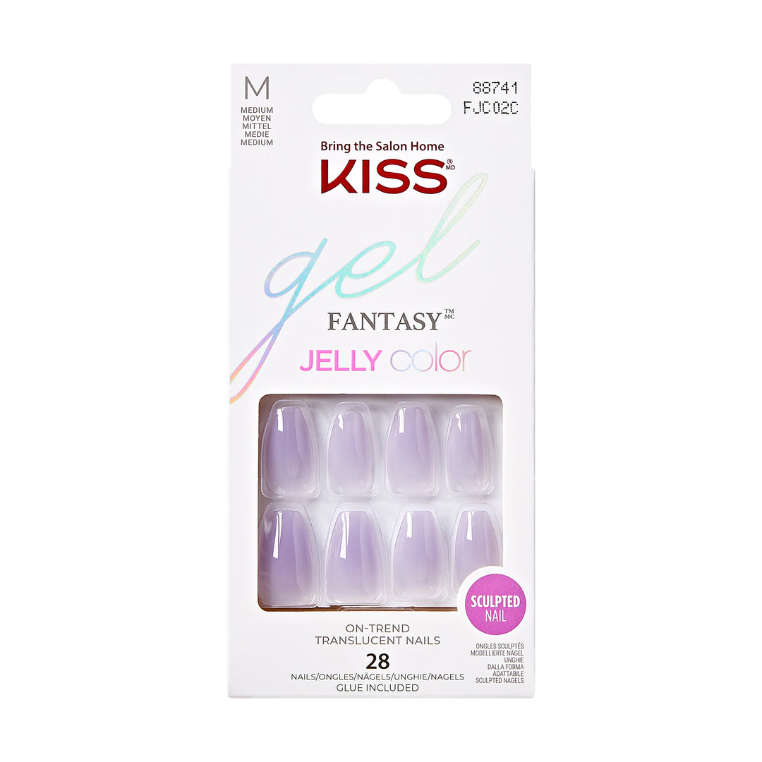 Kiss gel fantasy JELLY color Quince medium, 28 nails, FJC02C
