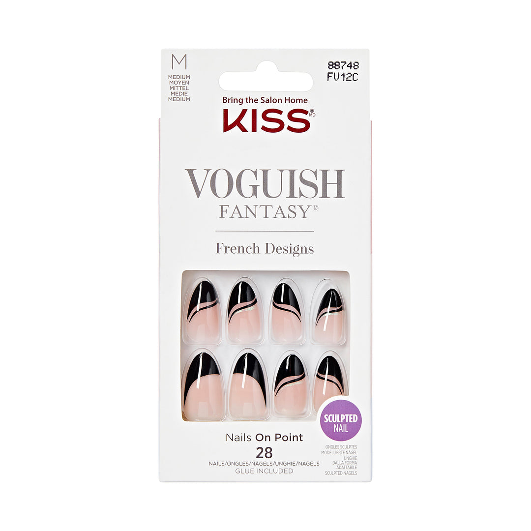 Kiss voguish French Magn medium, 28 nails, FV12C
