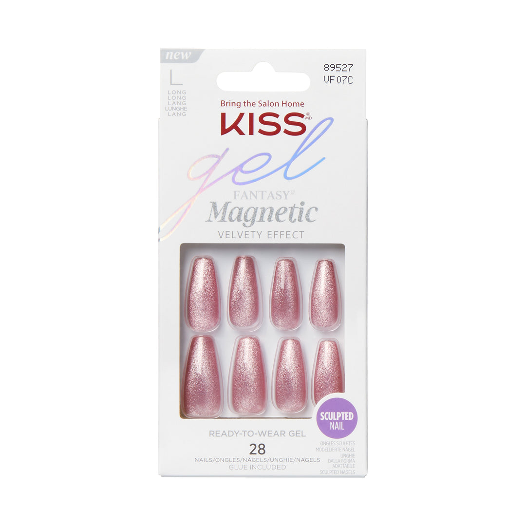 Kiss gel fantasy Magnetic West Coast Long, 28 nails, VF07C