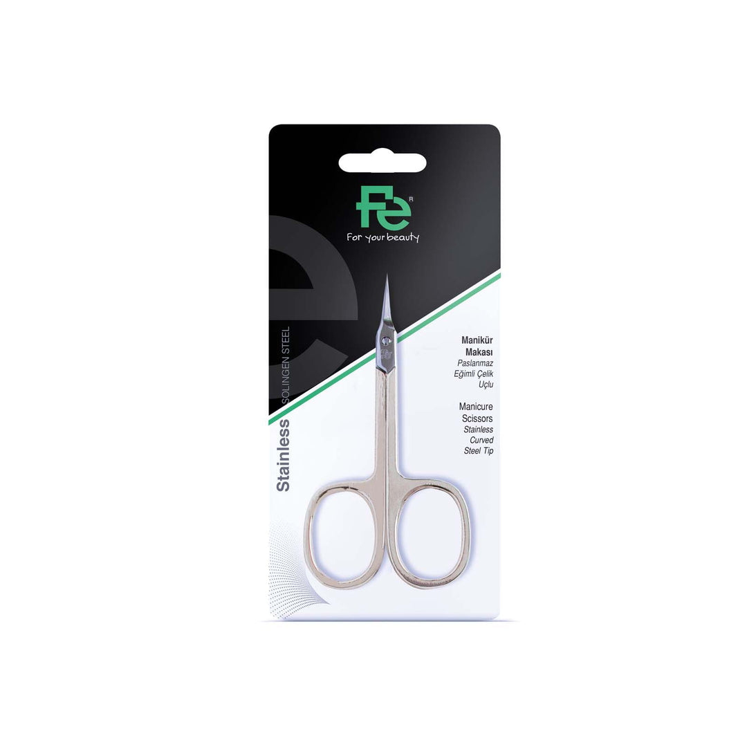 Fe Manicure Scissors Curved Steel Tip FEPI042