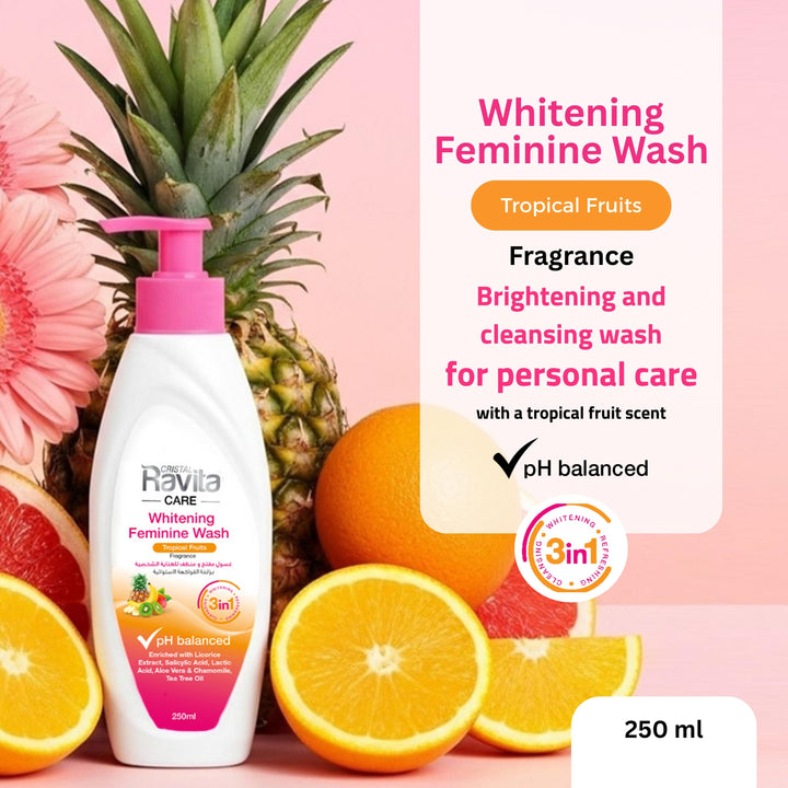 Cristal Ravita Whitening Feminine Wash Tropical Fruits Fragrance 250ML