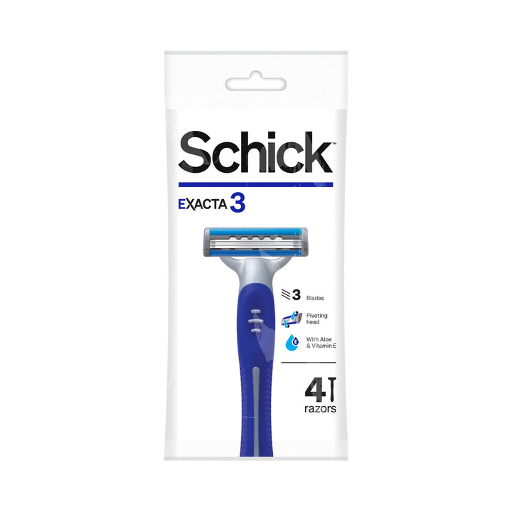 Schick Hair Removal Blades Exacta3 Men – Smooth Hair Removal for Sensitive Skin