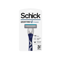 Schick Quattro Titanium Disposable Razors for Men – 3 Pack