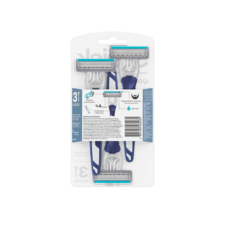 Schick Quattro Titanium Disposable Razors for Men – 3 Pack