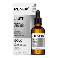REVOX JUST Glycolic Acid 20% Toning Solution 30ml – Targeted Daily Skin Care