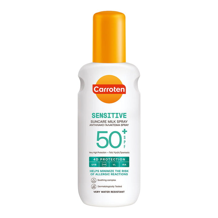 Carroten Sensitive Suncare Milk Spray SPF50+ 200ml – SPF50+ Protection For Sensitive Skin