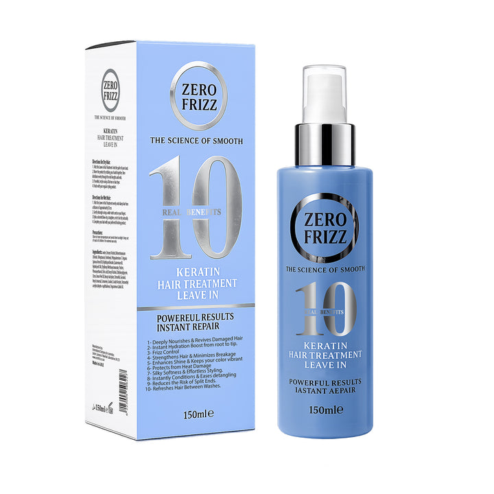 Zero Frizz 10 Real Benefits Keratin Leave In