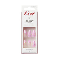 Kiss Design Nails - Lovable bloom KODN14C – Neat, Polished Nail Look
