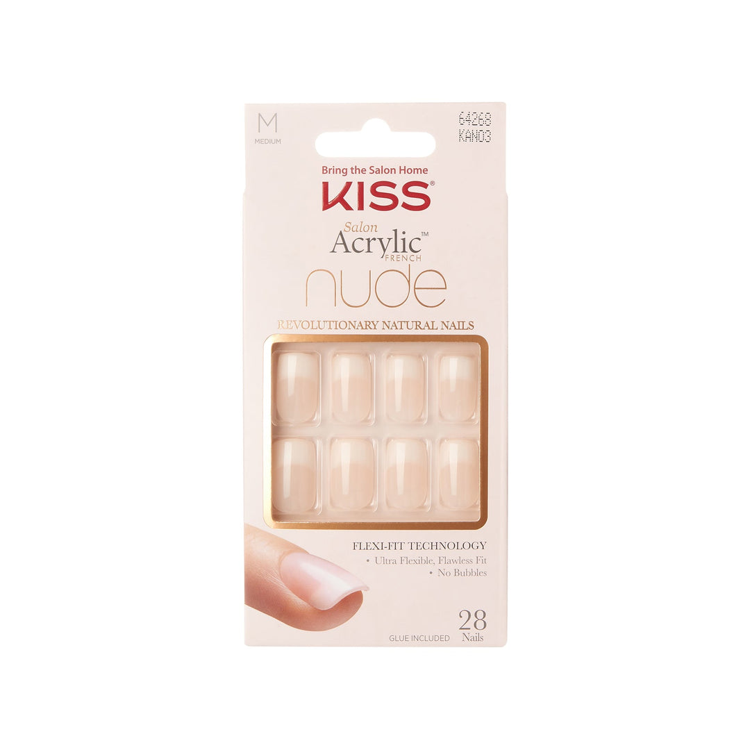 KISS acrylic nude medium, 28 nails, KAN03C