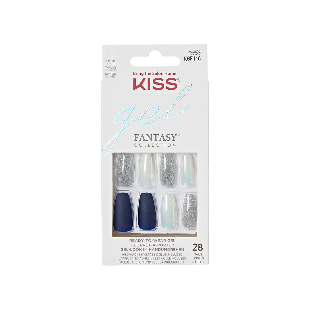 Kiss gel fantasy Shooting Star Long, 28 nails, KGF11