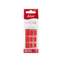 Kiss color salon Selfie Stick Short, 24 nails, KOCN01C 24pcs – Quick, Polished Manicure Look