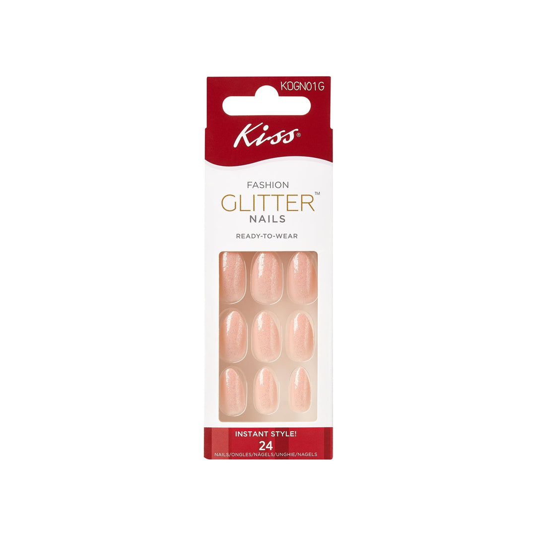 Kiss glitter fashion Missing Out medium, 28 nails, KOGN01C