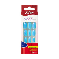 Kiss glam fashion Special Effec Black Sugar medium, 24 nails, KOXN023 24pcs – Quick, Polished Manicure Look