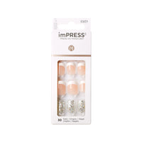 Kiss impress -Time Slip KIM008 – Neat, Polished Nail Look