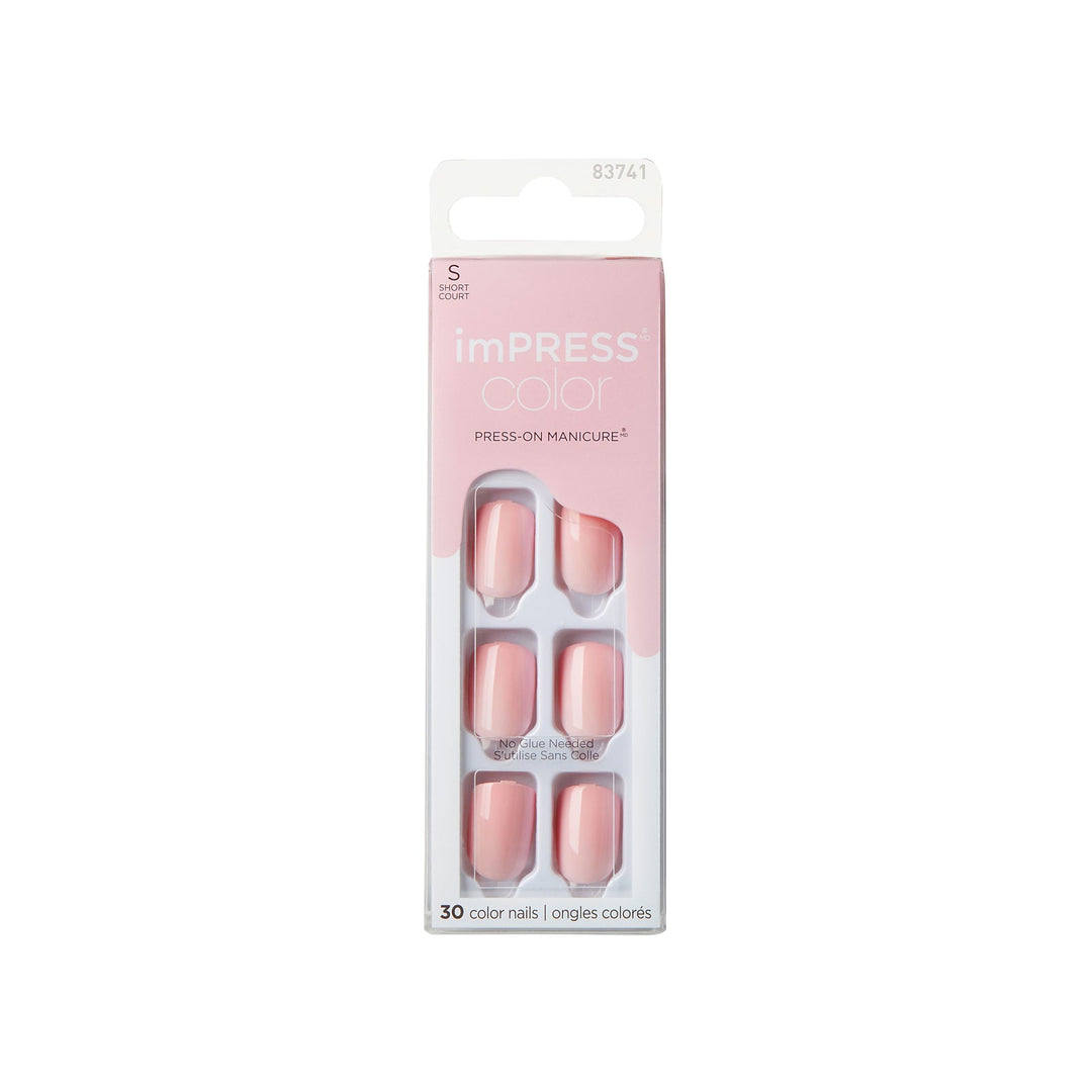 Kiss impress color Pick Me Pink short, 30 nails, KIMC002