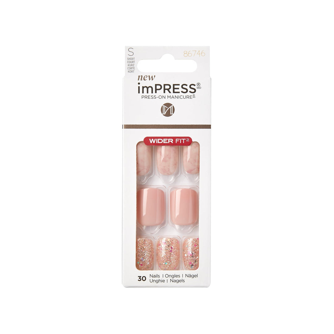Kiss impress  Wide Just Dream short, 30 nails, IMW01C