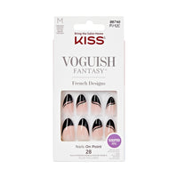 Kiss voguish French Magn medium, 28 nails, FV12C 28pcs – Quick, Polished Manicure Look