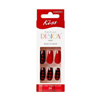 Kiss fashion design Sexy Long, 24 nails, KODN06C 24pcs – Quick, Polished Manicure Look