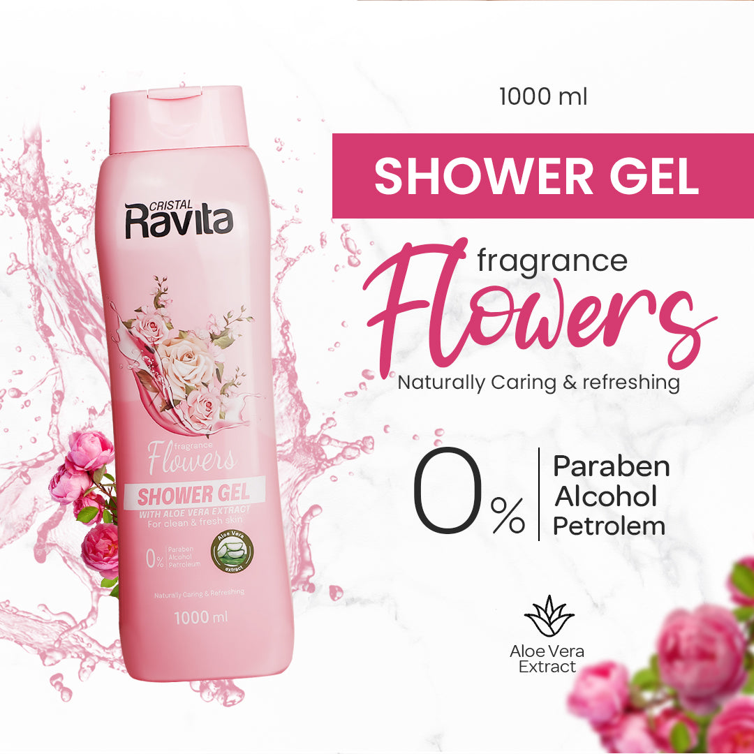 Ravita shower gel flowers with aloe vera extract