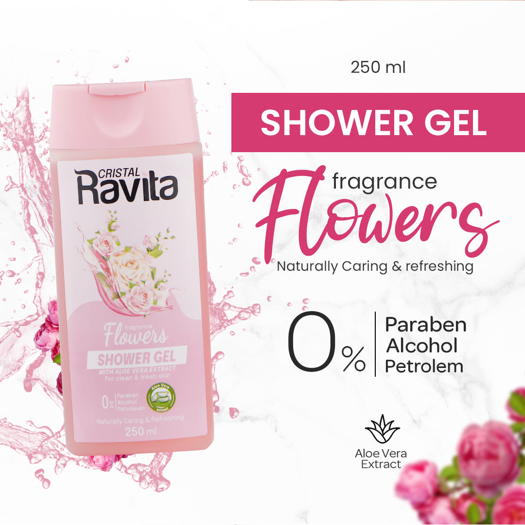 Ravita shower gel flowers with aloe vera extract