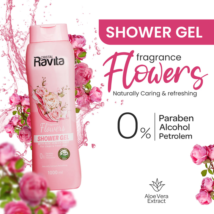 Ravita shower gel flowers with aloe vera extract