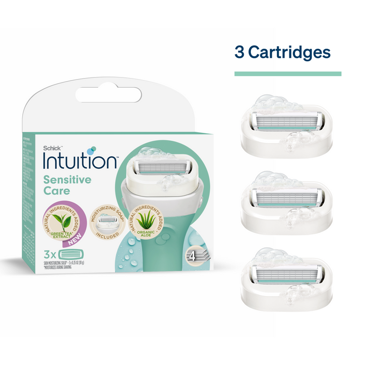 (Only Razor Included) Schick Intuition Sensitive Refill Blades for Women – 3 PCS