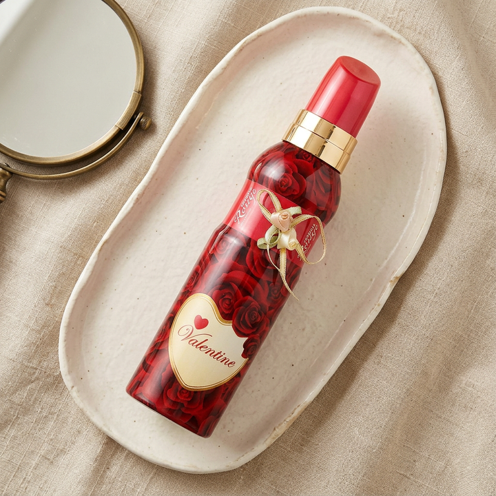Souvenir Rouge Valentine spray on ivory vanity tray