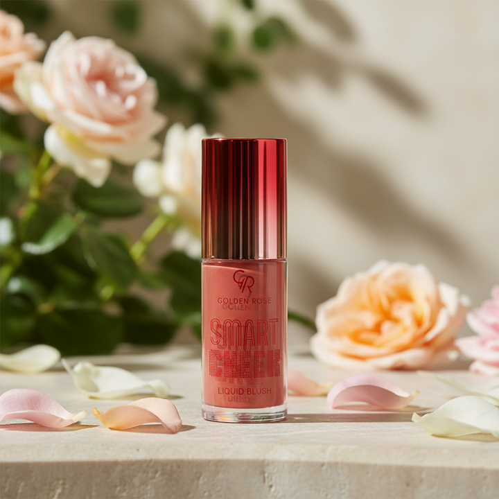 Golden Rose Smart Cheek Liquid Blush in an outdoor rose setting