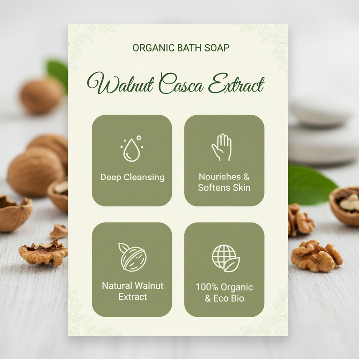 Benefits - Moroccan Oil Walnut Casca Organic Bath Soap