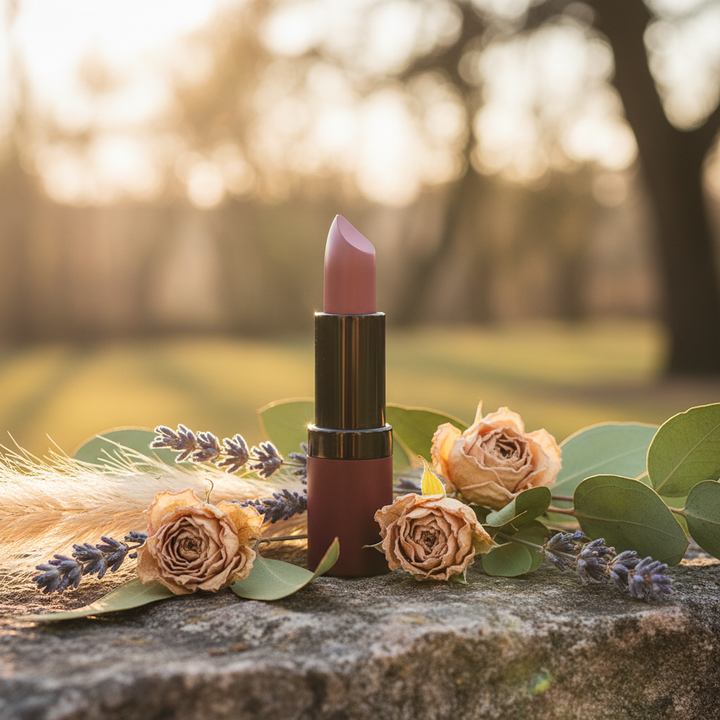 Outdoor lifestyle shot - G.R Velvet Matte Lipstick no 16