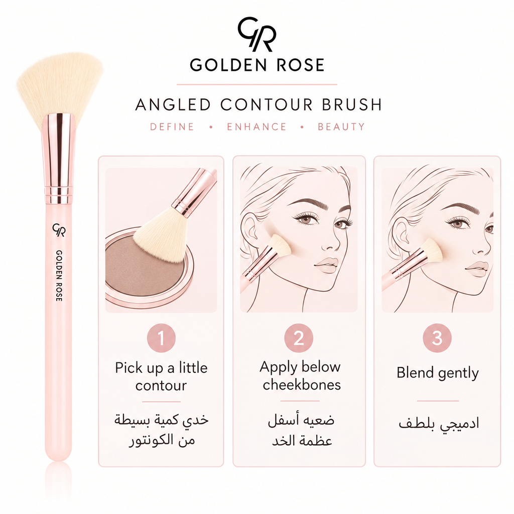 Golden Rose angled contour brush usage