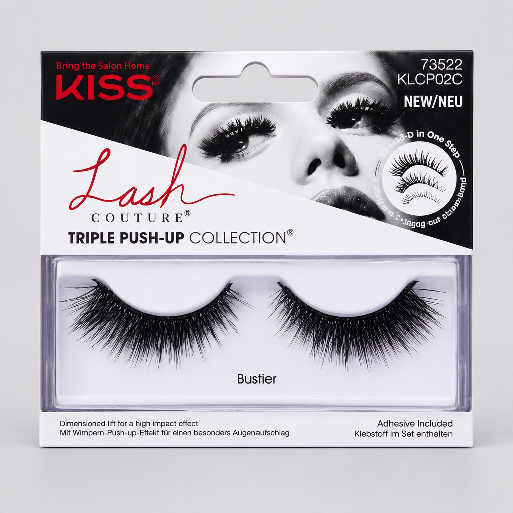 Indoor studio photo of KISS Lash Couture Bustler lashes