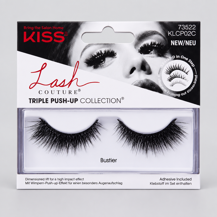 Indoor studio photo of KISS Lash Couture Bustler lashes