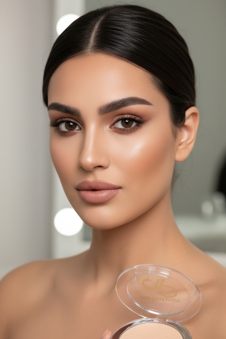 Golden Rose Pressed Powder - Model Shot