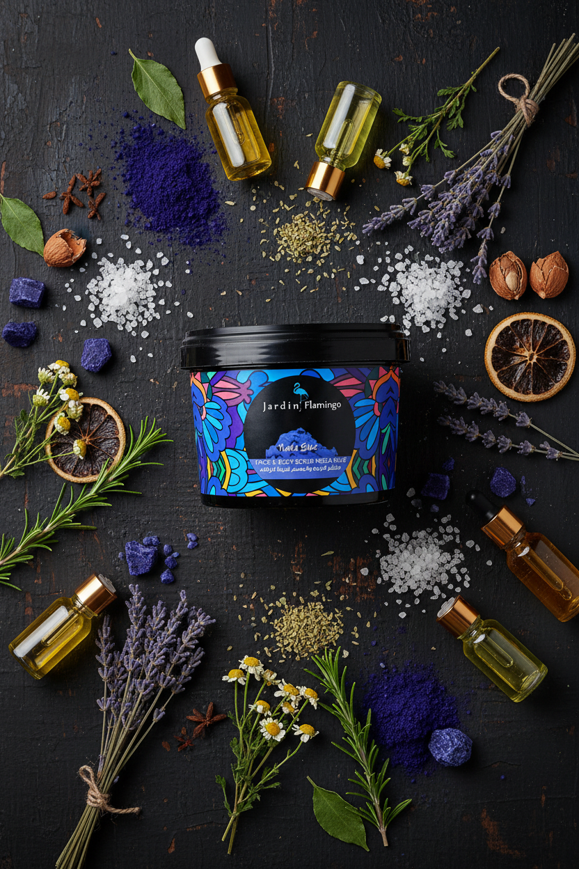 Neela Blue scrub ingredients