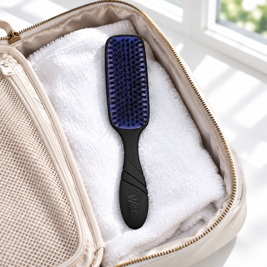 WetBrush Pro Smoothing Brush in travel bag