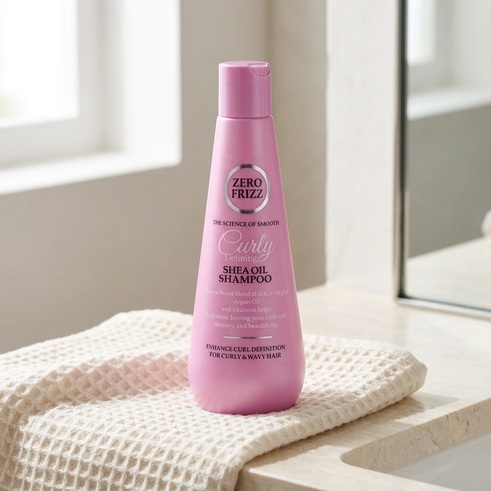 Zero Frizz Curly Shampoo vanity | شامبو زيرو فريز الكيرلي لقطة داخلية